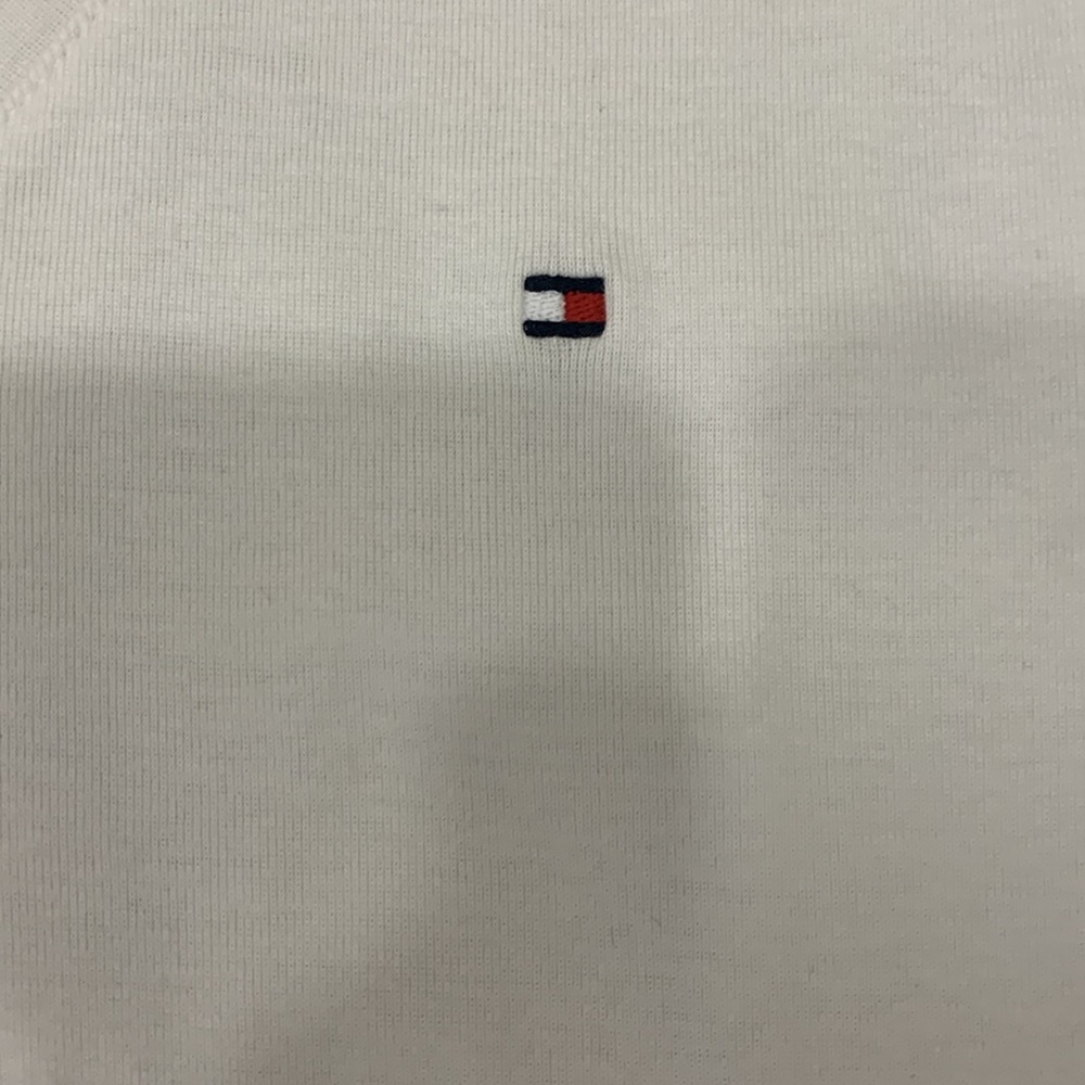 Tommy Hilfiger White Fitted Crew Neck Short Sleeve Tee Size XL - Picture 6 of 7